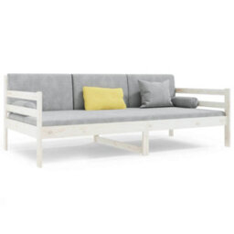Berkfield Day Bed White 90X190 Cm Solid Wood Pine - thumbnail 2