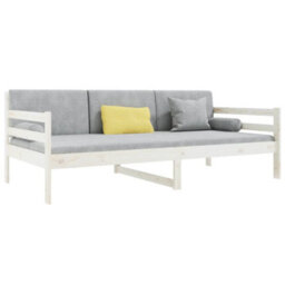 Berkfield Day Bed White 90X190 Cm Solid Wood Pine - thumbnail 3