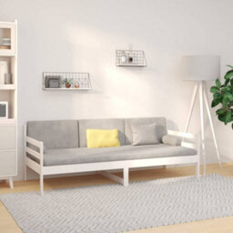 Berkfield Day Bed White 90X190 Cm Solid Wood Pine - thumbnail 1