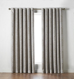 Luxury Living Ferndown Eyelet Ring Top Curtains Cream - thumbnail 1