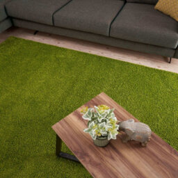 The Rugs Green Soft Plain Design Fluffy Shaggy Rugs And Runners High Pile Living Room Kitchen Hallway 380 - thumbnail 7