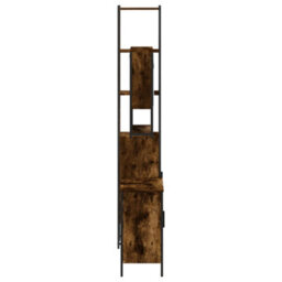 Berkfield 3 Piece Bathroom Furniture Set Smoked Oak Engineered Wood - thumbnail 7