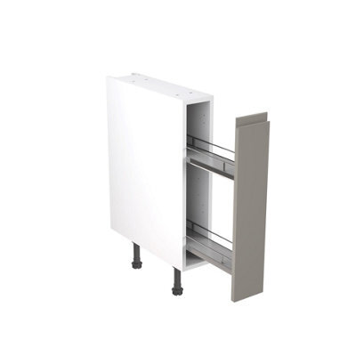 Kitchen Kit Base Unit With Pull Out Storage 150mm W/ J-Pull Cabinet Door - Super Gloss Dust Grey - image 1