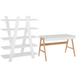 Beliani Office Set Escalante/sheslay White - thumbnail 1