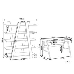 Beliani Office Set Escalante/sheslay White - thumbnail 3