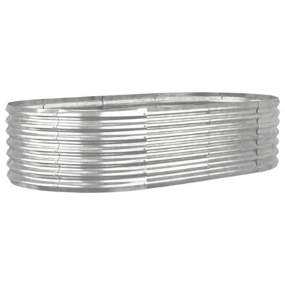 Berkfield Durable Garden Planter Powder-Coated Steel 152X80X36 Cm Silver - image 1