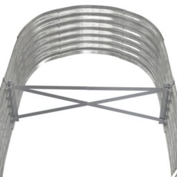 Berkfield Durable Garden Planter Powder-Coated Steel 152X80X36 Cm Silver - thumbnail 5