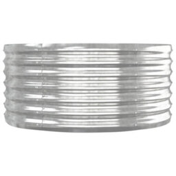 Berkfield Durable Garden Planter Powder-Coated Steel 152X80X36 Cm Silver - thumbnail 4