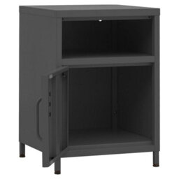 Vidaxl Nightstands 2 Pcs Anthracite 35X35X51 Cm Steel - thumbnail 6