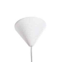 Beliani Pendant Lamp, White-Beige Double-Layer Scalloped Shade, Adjustable Height - thumbnail 8