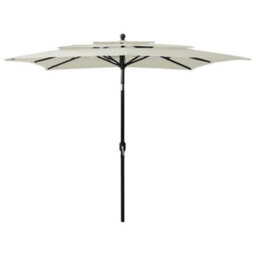 Vidaxl 3-Tier Garden Parasol With Aluminium Pole Black 2X2 M - thumbnail 2