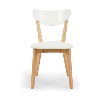 Furniture 48 Nord Oak And White Dining Chairs (Pair)