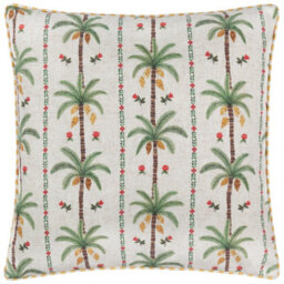 Wylder Tropics Okara Palm Printed Feather Rich Cushion - thumbnail 1