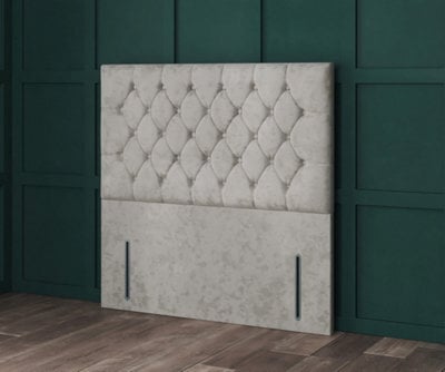 Comfy Deluxe 5Ft Kingsize   Black Chenille 54Inch Princess Matching Fabric Buttons        Floorstanding Headboard - image 1