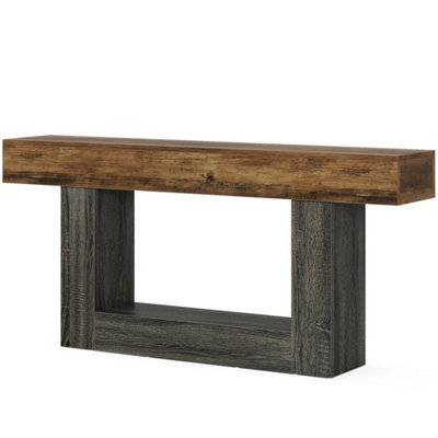 63-Inch Farmhouse Console Table, Narrow Entryway Sofa Table For Living Room - image 1