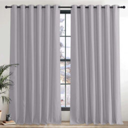 Imperial Rooms Blackout Curtain-Thermal Ready Made Eyelet Curtain (2 Panel) For Living Room Curtain Light Grey, (W)2.28Mx(L)2.28M - thumbnail 1