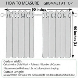 Imperial Rooms Blackout Curtain-Thermal Ready Made Eyelet Curtain (2 Panel) For Living Room Curtain Light Grey, (W)2.28Mx(L)2.28M - thumbnail 9