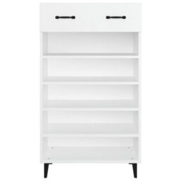 Berkfield Elegant Shoe Cabinet White 60X35X105 Cm Engineered Wood - thumbnail 6