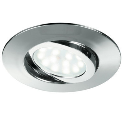 Luminosa Lighting Luminosa Zenit Led Recessed Adjustable Downlight Chrome, Ip44 400Lm 3000K 9X2.5Cm - image 1