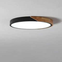 Led Ceiling Light Round Light Chandelier 3 Color Lights Black - thumbnail 1
