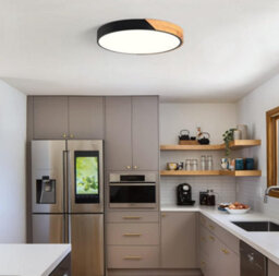Led Ceiling Light Round Light Chandelier 3 Color Lights Black - thumbnail 5