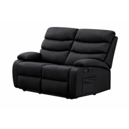 Kidsaw 2 Seater Manual Recliner Sofa Black Pu Fabric - thumbnail 2