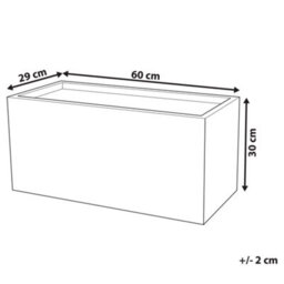 Wyld And Coco Verdant Black Fibre Clay Planter 60 X 29 X 30 Cm Rectangular - thumbnail 4
