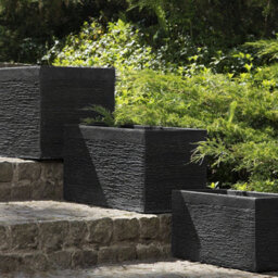 Wyld And Coco Verdant Black Fibre Clay Planter 60 X 29 X 30 Cm Rectangular - thumbnail 2