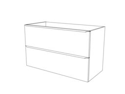 GoodHome Imandra Gloss Grey Wall-Mounted Bathroom Vanity Unit (H) 600mm (W) 1000mm - thumbnail 9