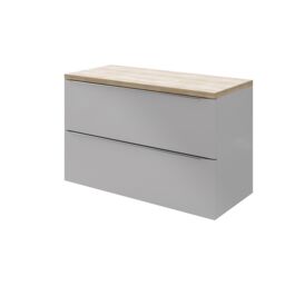 GoodHome Imandra Gloss Grey Wall-Mounted Bathroom Vanity Unit (H) 600mm (W) 1000mm - thumbnail 5