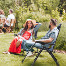 Costway Folding Zero Gravity Chair Lounge Chaise Chair Recliner With Detachable Headrest - thumbnail 5