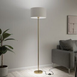GoodHome Willet Satin Antique Brass Effect Floor Lamp Base