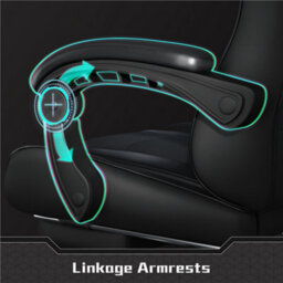 Yaheetech Full Ergonomic Gaming Chair With Slide Out Footrest - Black - thumbnail 5