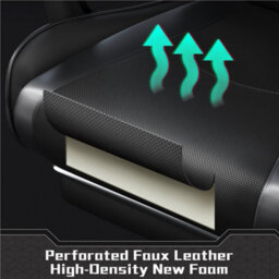 Yaheetech Full Ergonomic Gaming Chair With Slide Out Footrest - Black - thumbnail 4