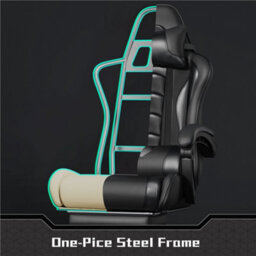 Yaheetech Full Ergonomic Gaming Chair With Slide Out Footrest - Black - thumbnail 8