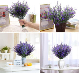 16 Pack Artificial Lavender Flowers For Plants, Uv Resistant, Fake Plastic Outdoor Home And Garden Decoration (Purple) - thumbnail 5