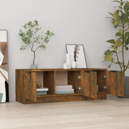 Berkfield Tv Cabinet Smoked Oak 102X35X36.5 Cm Engineered Wood - thumbnail 3
