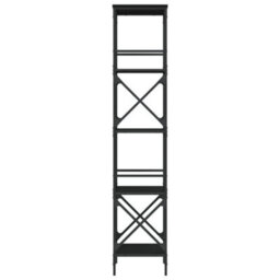 Berkfield Bookcase 5-Tier Black 59X35X171 Cm Engineered Wood - thumbnail 5