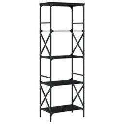 Berkfield Bookcase 5-Tier Black 59X35X171 Cm Engineered Wood - thumbnail 6