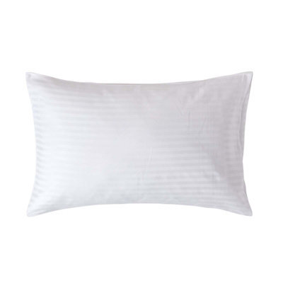Homescapes White Egyptian Cotton Satin Stripe Housewife Pillowcase 330 Tc - image 1