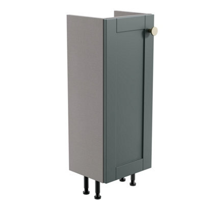 Matt Green Freestanding Single Bathroom Cabinet (H) 820mm (W) 300mm (D) 24.5Cm - image 1
