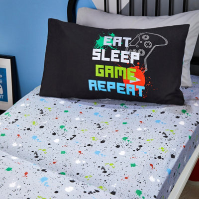Bedlam Game Glow Kids Gamer Themed 28Cm Fitted Bed Sheet - image 1