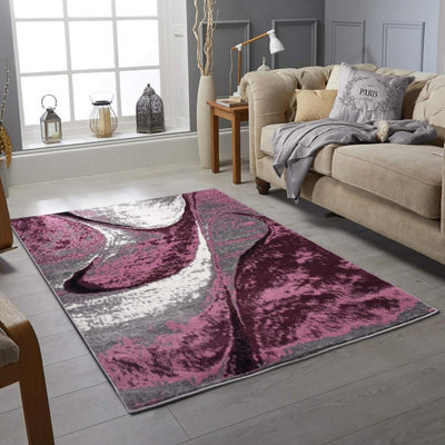Modern Abstract Area Rug Soft Thick Pile Carpet Living Room Bedroom Non Shedding Polypropylene 80X150 Cm - image 1
