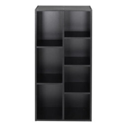 Living And Home Black Wooden Bookcase Bookshelf Storage Shelving Unit 105 Cm H - thumbnail 4