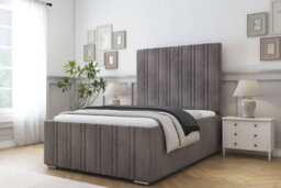 "Sloomy Radcliffe Slate Naples Bed Frame With 50"" Upholstered Headboard 3' Single" - thumbnail 2