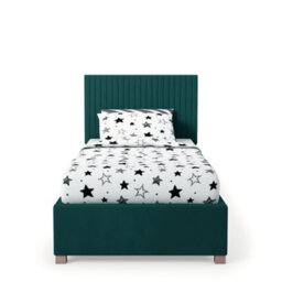 Rest Relax Emma Solo Ottoman Bed Plush Velvet Emerald Green - Single 3Ft - thumbnail 3