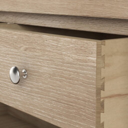 Farro Washed Oak 6 Drawer Chest Fully Assembled - By Roseland Furniture - thumbnail 8
