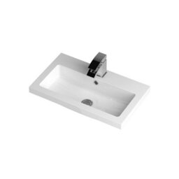Hudson Reed Fusion Floor Standing 2 Door Vanity Unit & Polymarble Basin, Stylish Sink Vanity Unit, Gloss Grey, 600mm - thumbnail 3