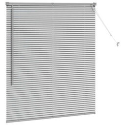 Berkfield Window Blind With Curtains Manual Silver Aluminium - thumbnail 5