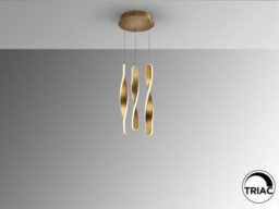 Luminosa Lighting Luminosa Twist Cluster Pendant Ceiling 3 Light Gold Led 3000K - Uk Stock - thumbnail 4